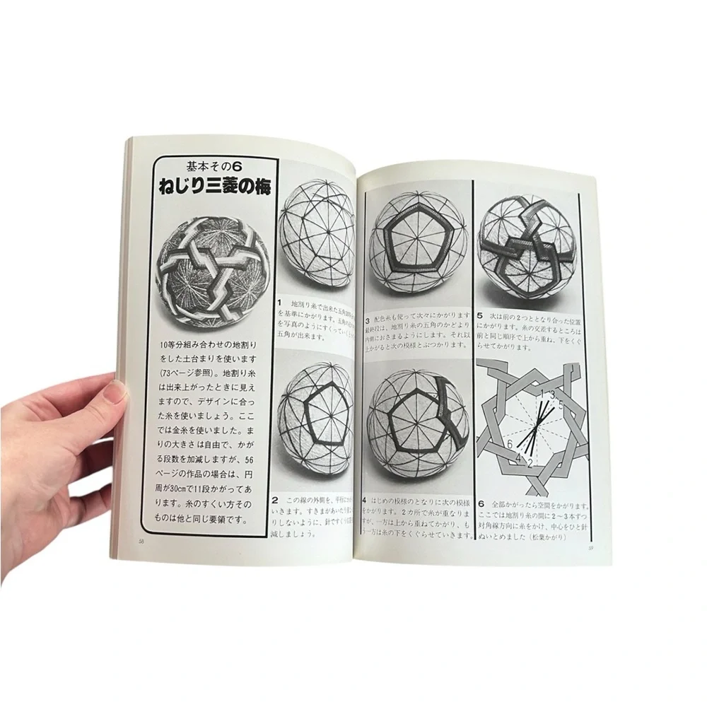 Vintage Japanese Temari Craft Book Beautiful Embroidered Thread Ball Patterns